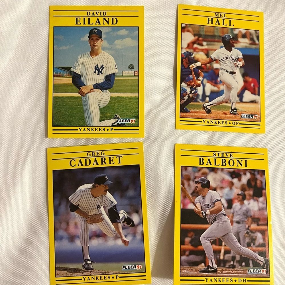 Vintage Yankees Baseball Cards Set